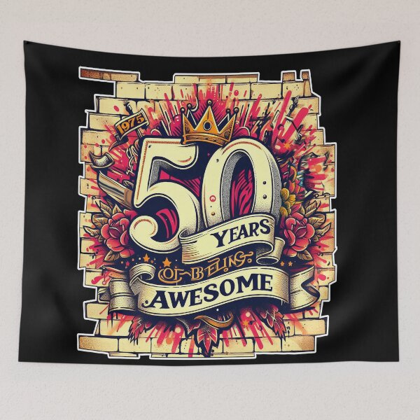 Item preview, 50 Years Of Being Awesome Vintage - graffiti designed and sold by Bukhisz.