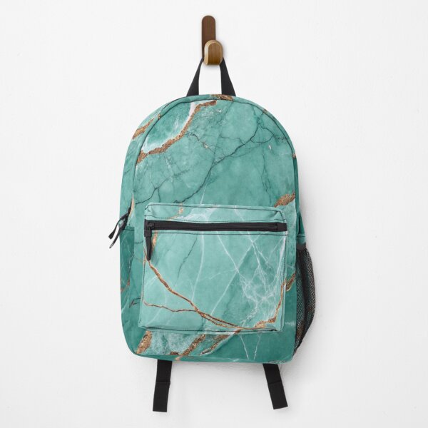 Item preview, Aqua Green Marble Texture with Brown Crackle Veins designed and sold by Alihassan-Art.