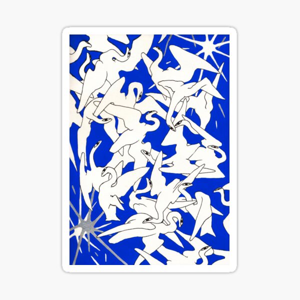 Item preview, Ultramarine Swans designed and sold by kairosclerosisart.