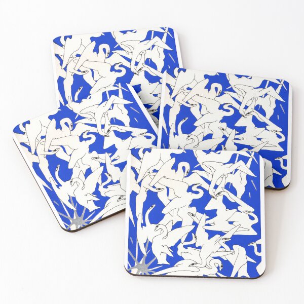 Item preview, Ultramarine Swans designed and sold by kairosclerosisart.