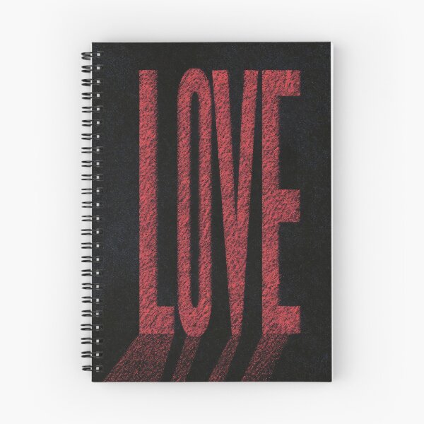 Item preview, Bold red love text casting shadows on a dark background, symbolizing affection and emotion, creating a dramatic visual effect designed and sold by anytka.