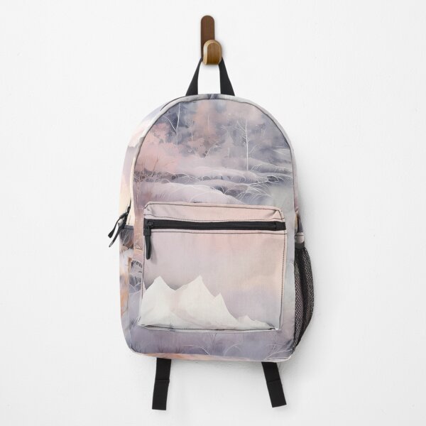 Item preview, Mountains and river covered with snow.Winter landscape.Mountain landscape.Pastel colors. designed and sold by MagelliShop.