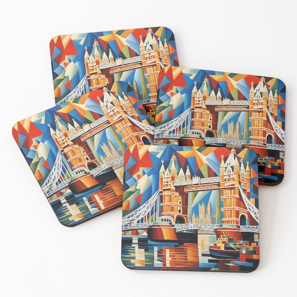Item preview, Cubism. London Tower Bridge  with the river Thames designed and sold by Coolparrotgirl.
