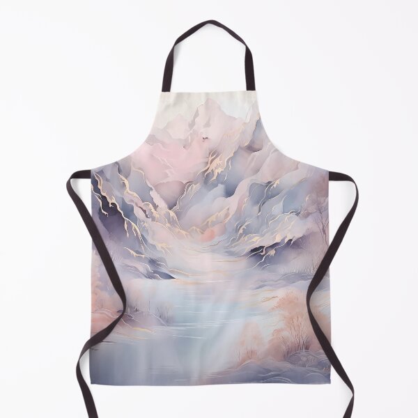 Item preview, Mountains and river covered with snow.Winter landscape.Mountain landscape.Pastel colors. designed and sold by MagelliShop.