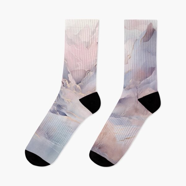 Item preview, Mountains and river covered with snow.Winter landscape.Mountain landscape.Pastel colors. designed and sold by MagelliShop.