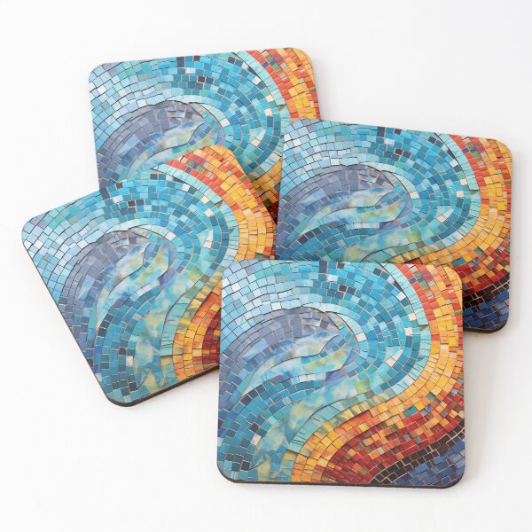 Item preview, Colorful tiles painting designed and sold by anytka.