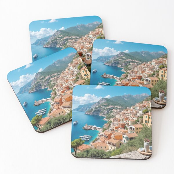 Item preview, Mediterranean Coastal City designed and sold by NightsageArt.