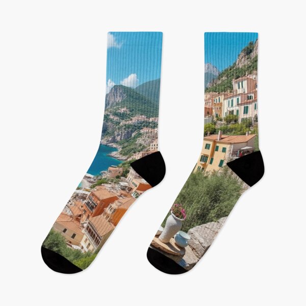 Item preview, Mediterranean Coastal City designed and sold by NightsageArt.