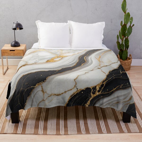 Item preview, White Marble with Black Veins and Gold Flecks - Luxurious Texture Design designed and sold by Alihassan-Art.