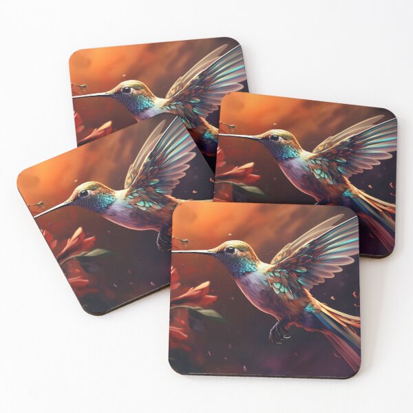 Item preview, Ethereal Hummingbird Amidst Blooms designed and sold by anytka.