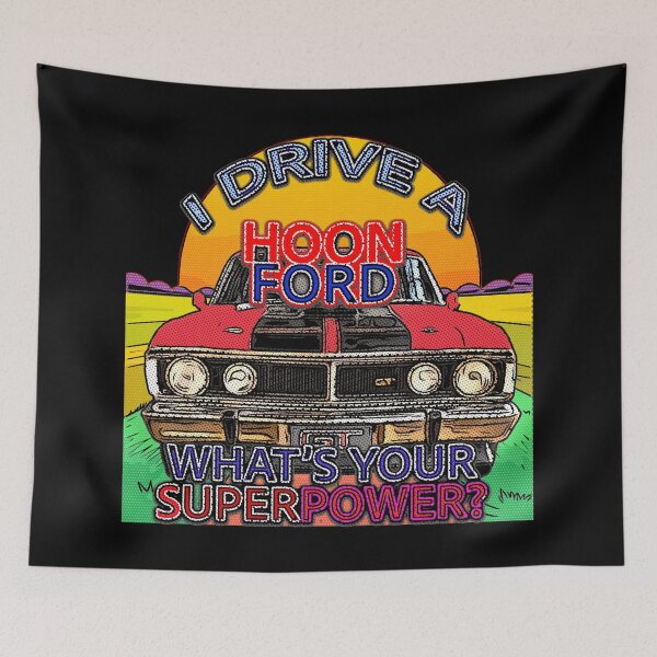 Item preview, Red Ford Falcon GT Cartoon Art – Hoon Car Style for Classic Car Enthusiasts designed and sold by Michael van der Hoorn.