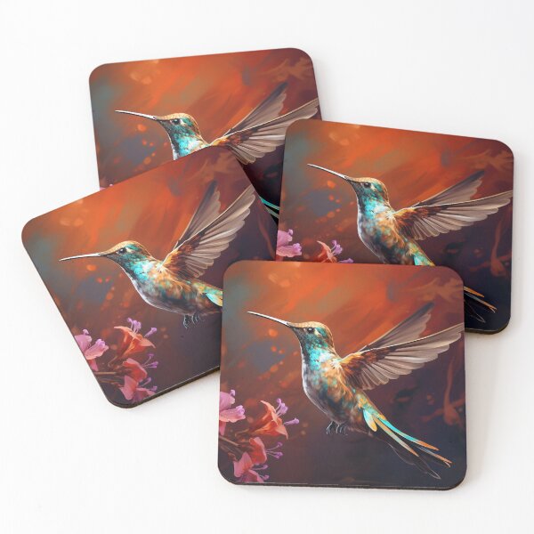Item preview, Ethereal Hummingbird Amidst Blooms designed and sold by anytka.
