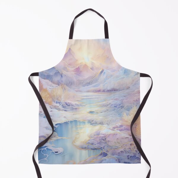 Item preview, Mountains and river covered with snow.Winter landscape.Mountain landscape.Pastel colors. designed and sold by MagelliShop.