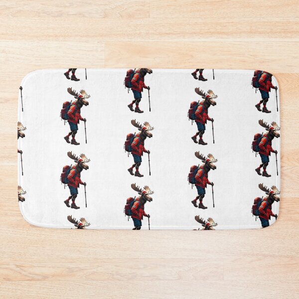 Item preview, Hiking with moose illustration designed and sold by simaso.
