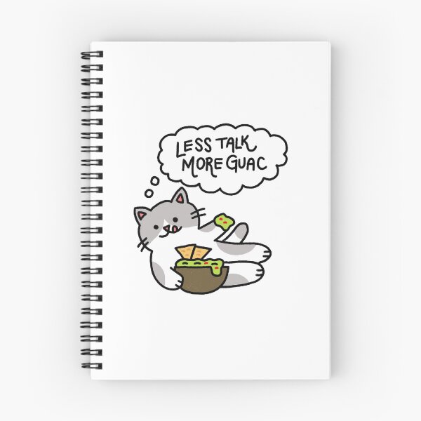 Item preview, Cat with Chips and Guacamole Thinking Less Talk More Guac designed and sold by bonniemamadraws.