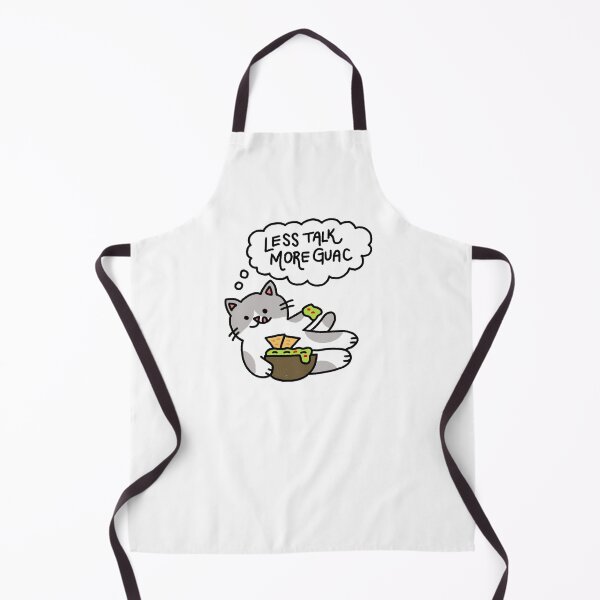 Item preview, Cat with Chips and Guacamole Thinking Less Talk More Guac designed and sold by bonniemamadraws.