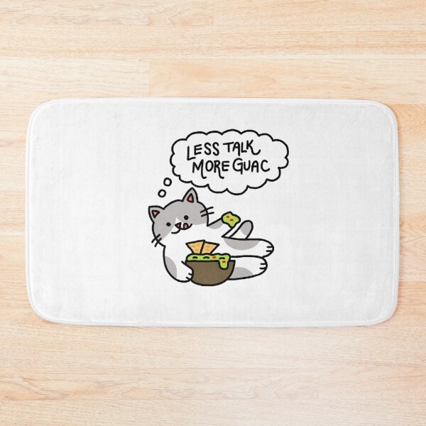 Item preview, Cat with Chips and Guacamole Thinking Less Talk More Guac designed and sold by bonniemamadraws.