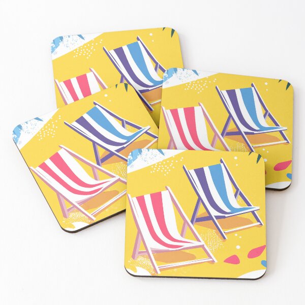 Item preview, Colorful beach chairs on sunny sand designed and sold by anytka.