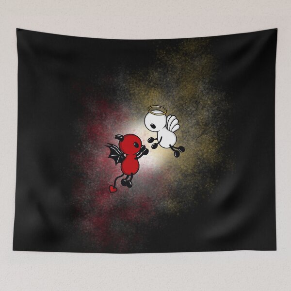 Item preview, cute angel and devil friends flying designed and sold by Pezi-Creation.