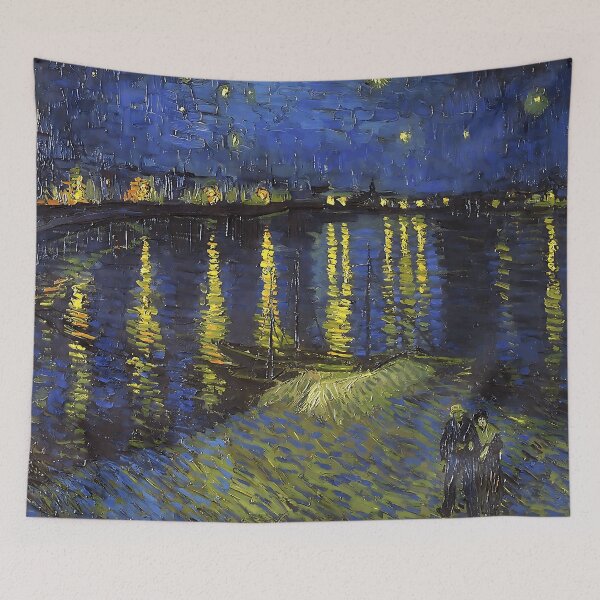 Item preview, Starry Night Over the Rhone - Artistic Reimagination designed and sold by irynaartbyim.