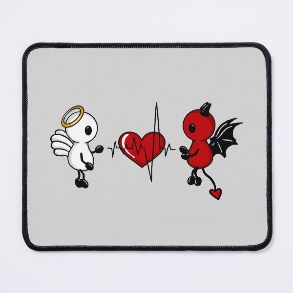 Item preview, cute angel and devil heartbeat designed and sold by Pezi-Creation.