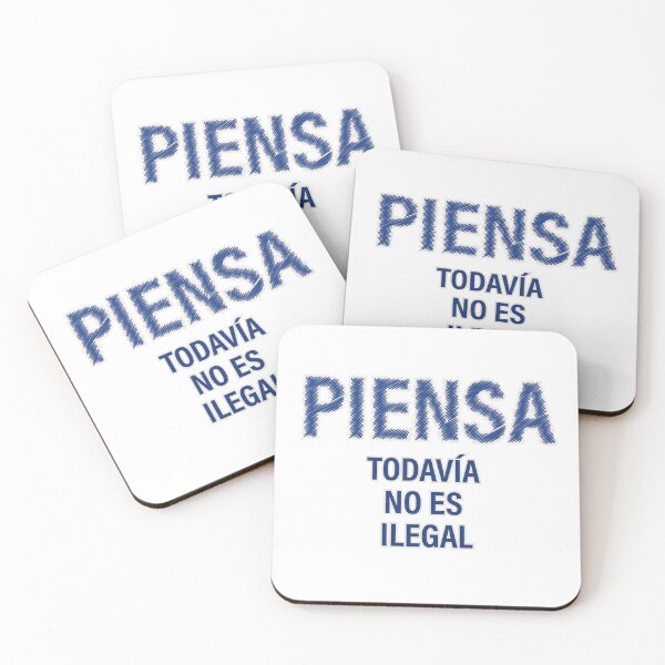 Item preview, "PIENSA TODAVÍA NO ES ILEGAL" Ed. 02 -azul designed and sold by Tecno-Art-Land.