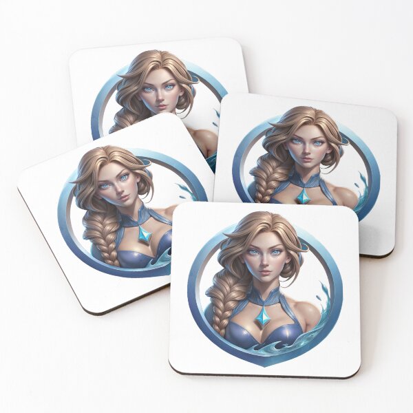 Item preview, Illustration of Woman with Braided Hair and Water Motif designed and sold by Creative88Art.