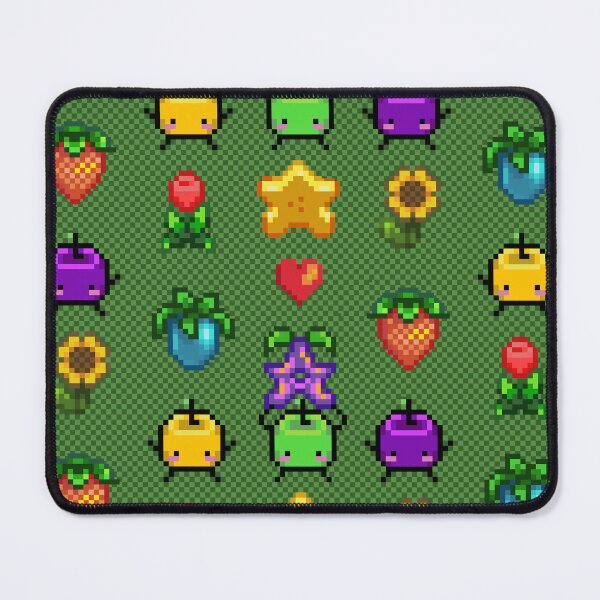 Item preview, stardew valley cute junimos and fruit! designed and sold by AJ's Arty Place.