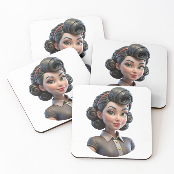 Item preview, Stylized Animated Character with Voluminous Curls and Green Eyes designed and sold by Creative88Art.
