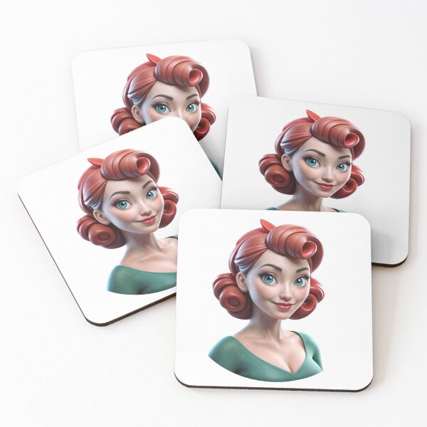 Item preview, 3D Rendered Female Character with Red Hair and Blue Eyes designed and sold by Creative88Art.
