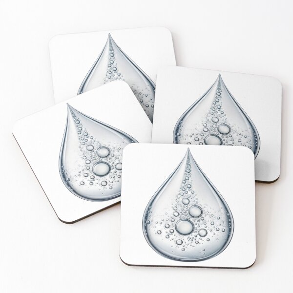 Item preview, Detailed Water Droplet with Air Bubbles on Plain Background designed and sold by Creative88Art.