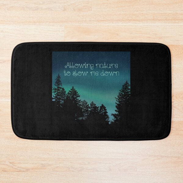 Item preview, Allowing nature to slow me down. Northern Lights, Pine trees, stars designed and sold by Scat the cat.