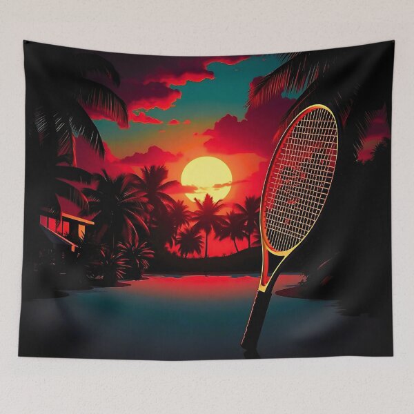 Item preview, Sunset Racket designed and sold by irynaartbyim.