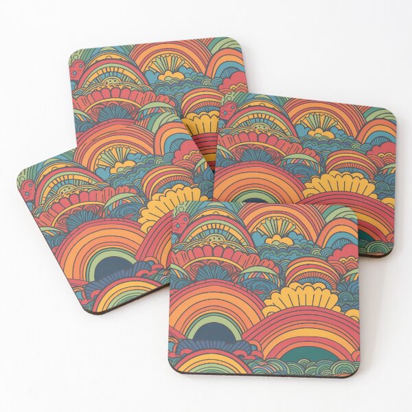 Item preview, Groovy Retro Rainbows designed and sold by Djarainj.
