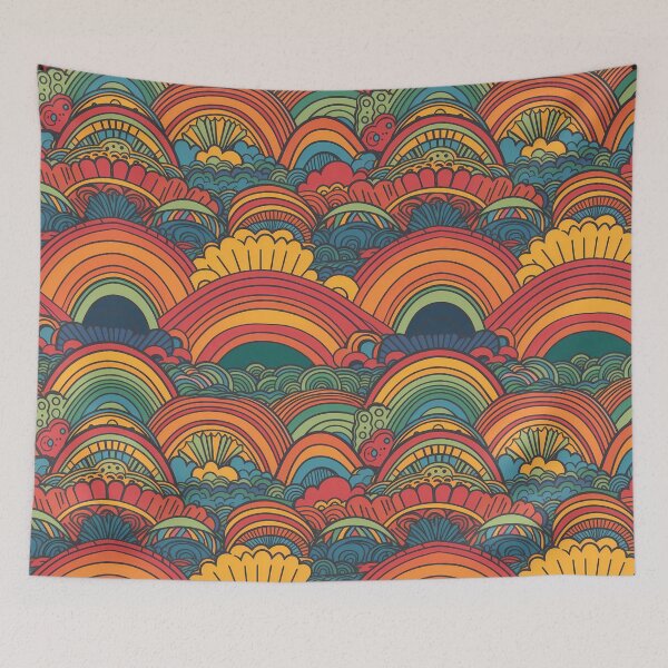 Item preview, Groovy Retro Rainbows designed and sold by Djarainj.