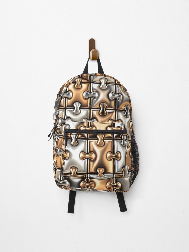 Thumbnail 1 of 3, Backpack, Geometric pattern.Puzzle pattern. designed and sold by MagelliShop.