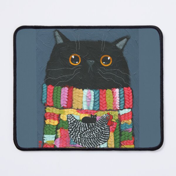 Item preview, Colorful Chicken Ride Sweater Cat designed and sold by KilkennyCat Art.
