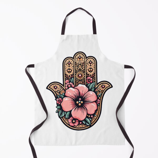 Item preview, Hamsa Hand with Pink Flower Design designed and sold by Coffee Lifestyle.