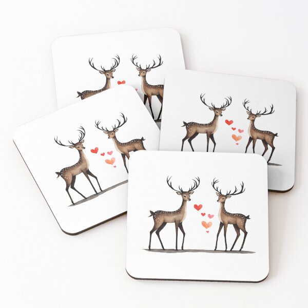 Item preview, Watercolor deer family, watercolor deer, valentine day, love, adorable animals designed and sold by Victoria Riabov.