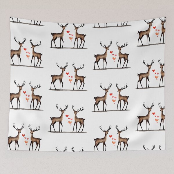 Item preview, Watercolor deer family, watercolor deer, valentine day, love, adorable animals designed and sold by Victoria Riabov.