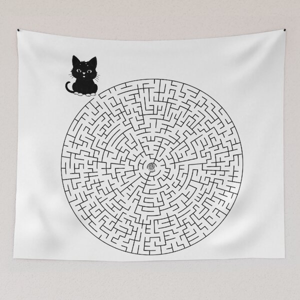 Item preview, Maze with Treats - Cat & Ball of Wool designed and sold by nature. electrified..
