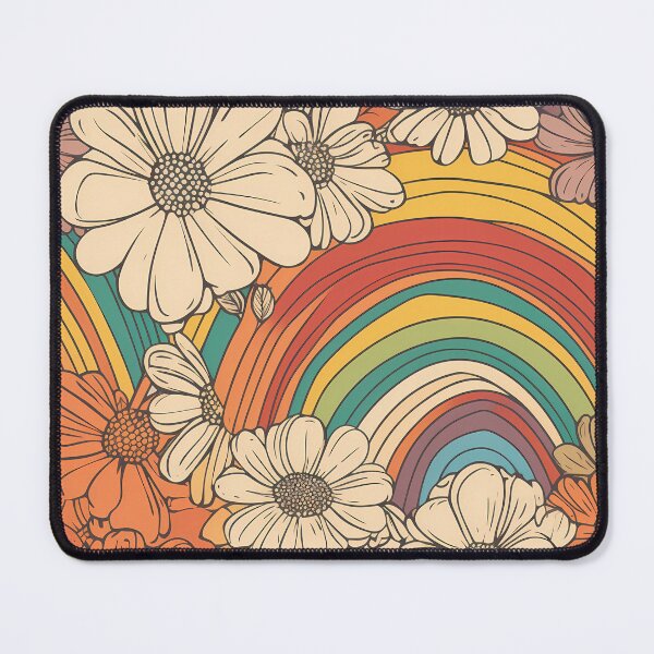 Item preview, Retro Flowers and Rainbows in the Garden. designed and sold by Djarainj.