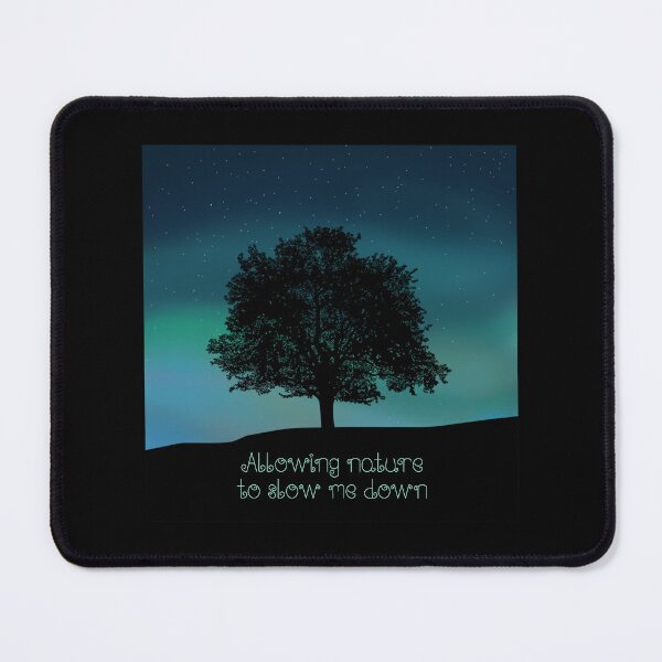 Item preview, Allowing nature to slow me down. Northern Lights,tree, stars designed and sold by Scat the cat.