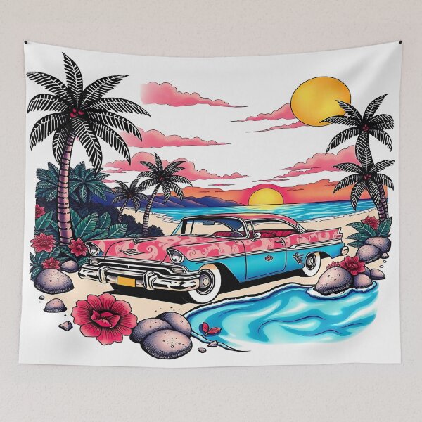 Item preview, Tropical Car  Art Style designed and sold by irynaartbyim.