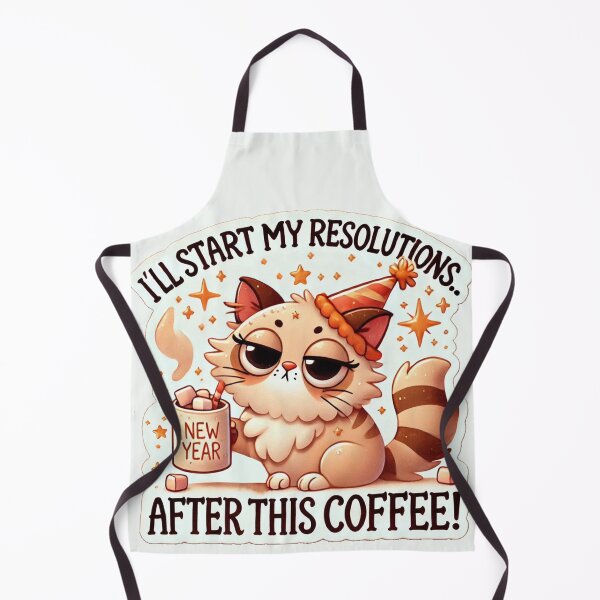 Item preview, Funny cat - Resolutions After My Coffee designed and sold by p-coq.