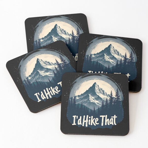 Item preview, I'd Hike That - Hiking Lovers Monochrome Design designed and sold by kjp-design.
