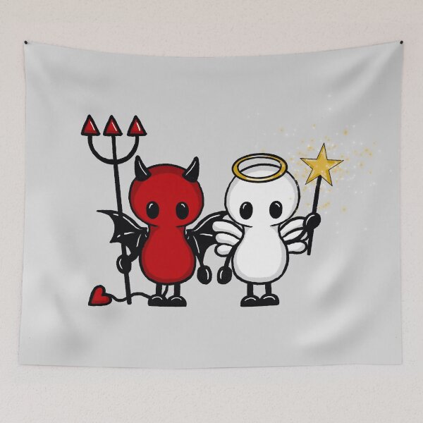 Item preview, cute angel and devil Loui and Suki designed and sold by Pezi-Creation.