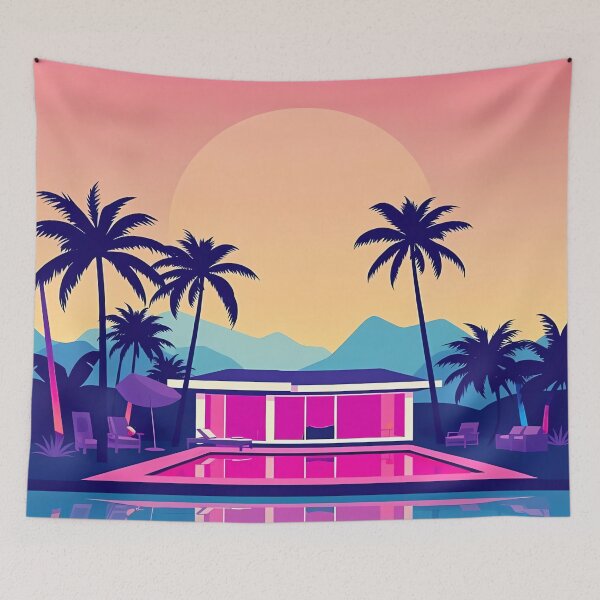 Item preview, Geometric Tropical sunset designed and sold by irynaartbyim.
