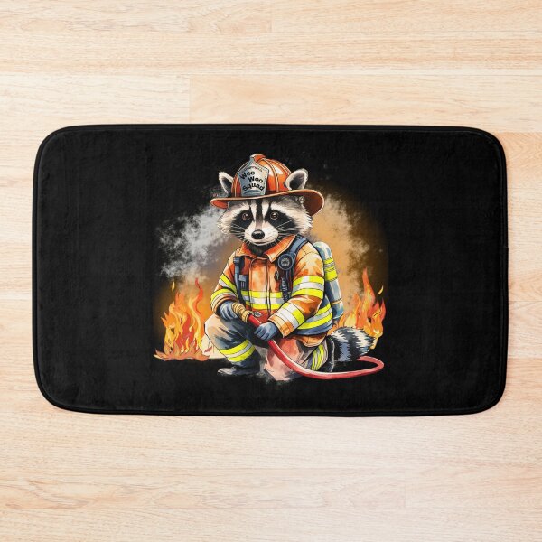 Item preview, Wee Woo Squad Firefighter Raccoon perfect gift for animal lovers or those in the fire service designed and sold by ketkacreations.