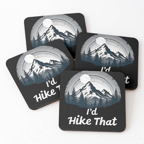 Item preview, I'd Hike That - Hiking Lovers Monochrome Design 2 designed and sold by kjp-design.